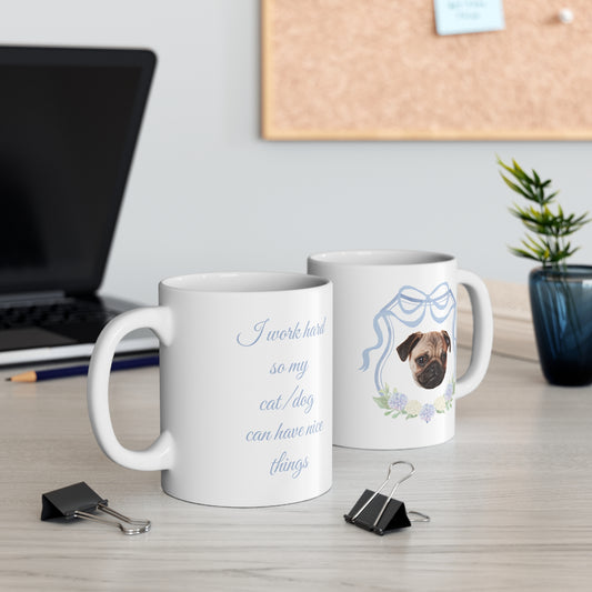 Hydrangea Crest Pet Mug
