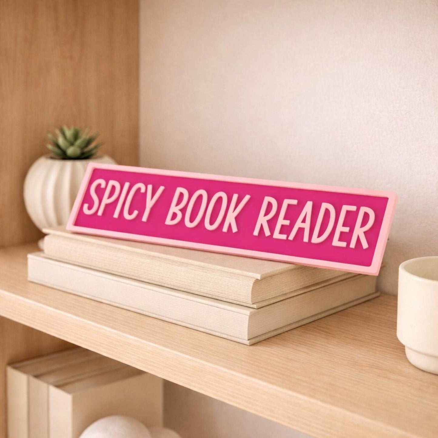 Spicy Book Reader Sign