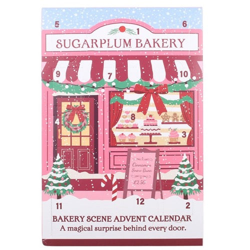 Sugarplum Bakery 12 Day Advent Calendar | Reusable Christmas Resin Miniature Decoration