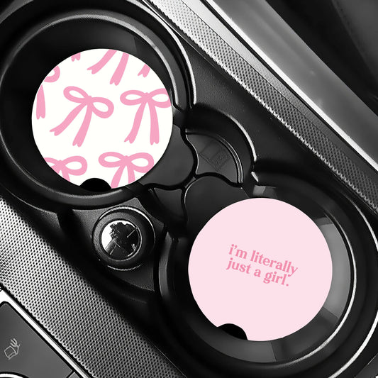 Literally Just A Girl Car Coaster Pack