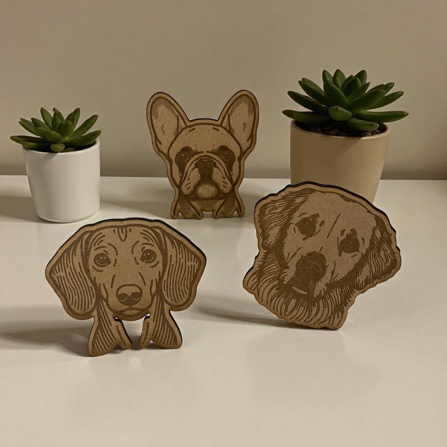 Wooden Dog Car Air Freshener