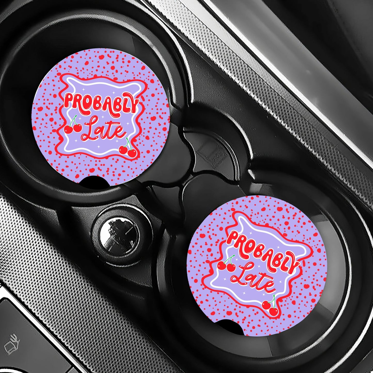 Probably Late Car Coaster Pack