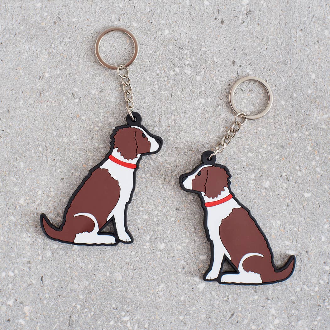 Springer Spaniel (Liver & White) Keyring