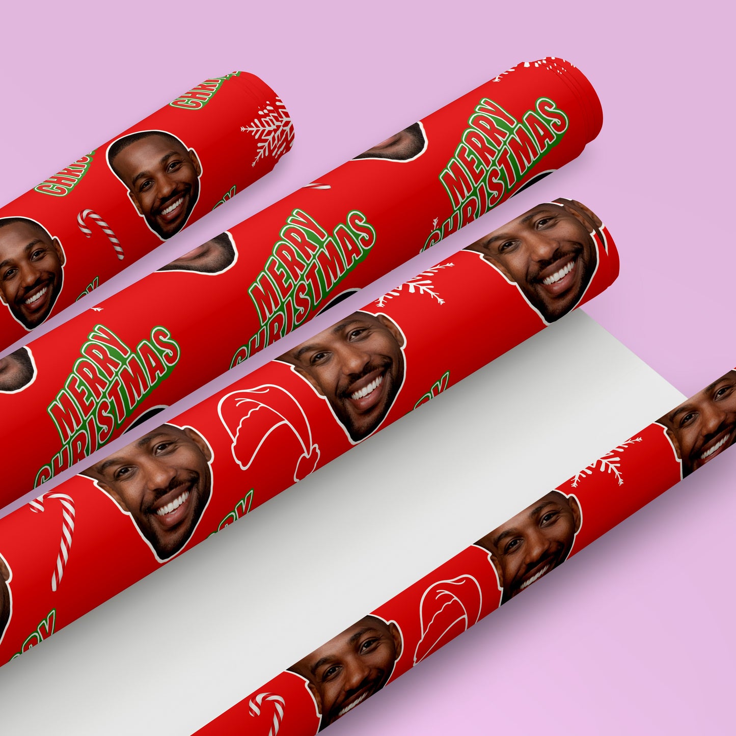 Personalised Christmas Wrapping Paper – Custom Photo Gift Wrap | A1 & 1 Metre Rolls