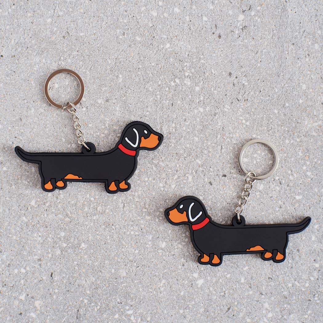 Dachshund dog breed keyring gift for sausage dog owners and dog lovers