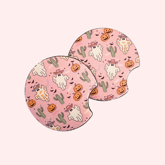 Cowboy Ghost Car Coasters