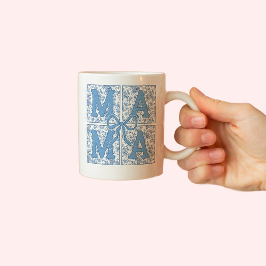 Blue Floral Mama Mug