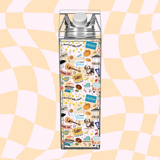 Gilmore Girls Inspired Milk Carton Water Bottle