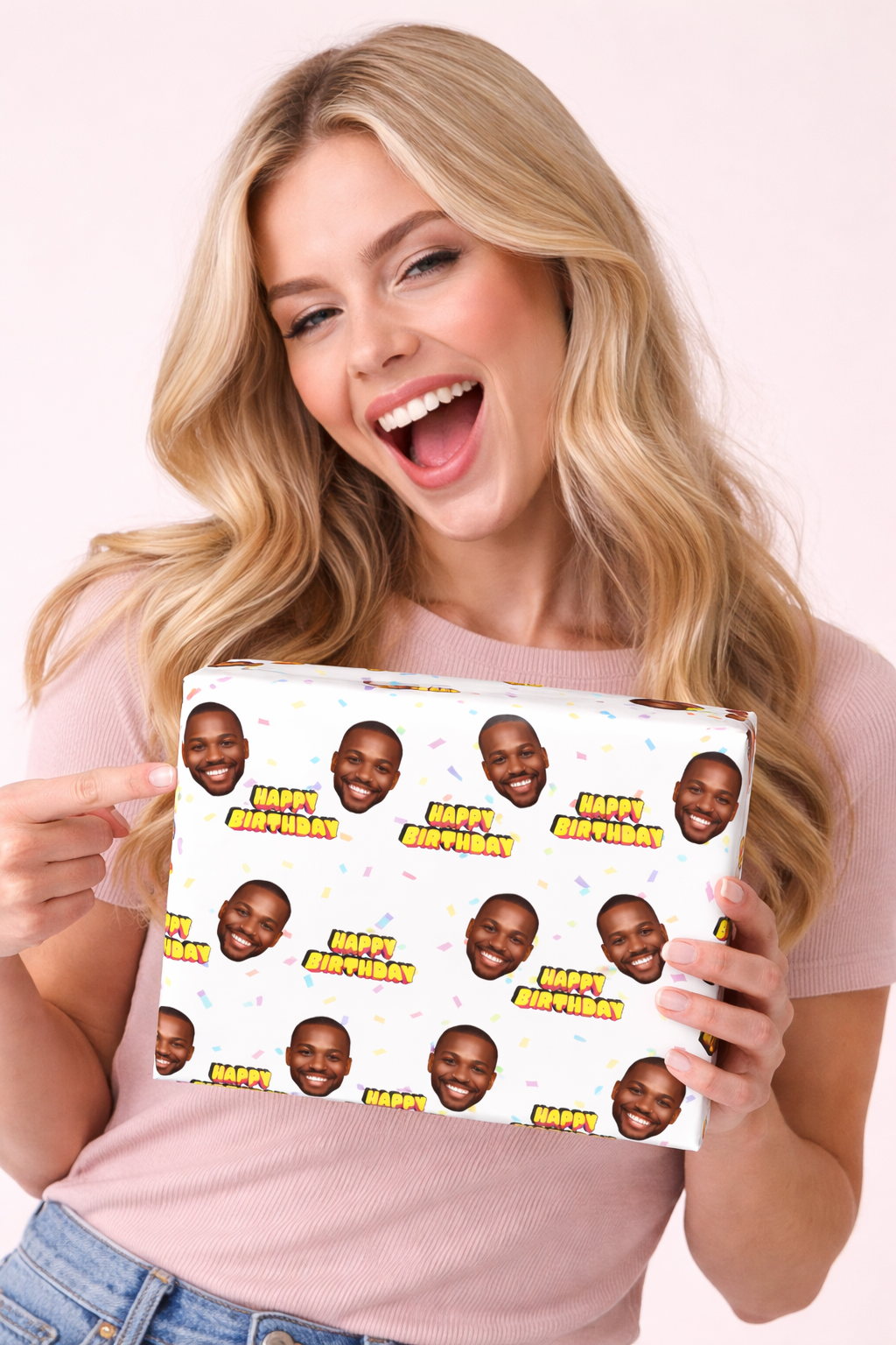 Your Face Happy Birthday Wrapping Paper