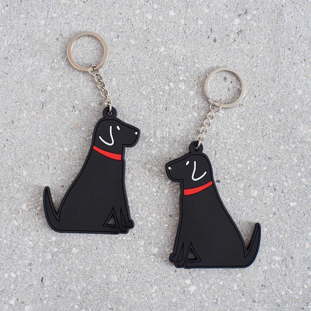 Black Labrador Keyring