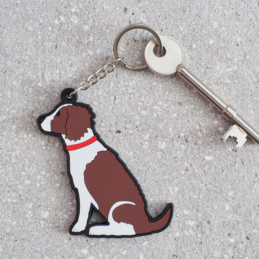 Springer Spaniel (Liver & White) Keyring