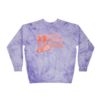 Hotter Than Graphic Color Blast Crewneck Sweatshirt