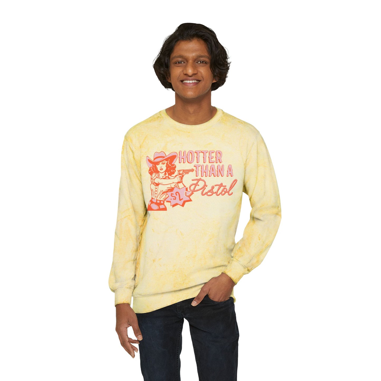 Hotter Than Graphic Color Blast Crewneck Sweatshirt