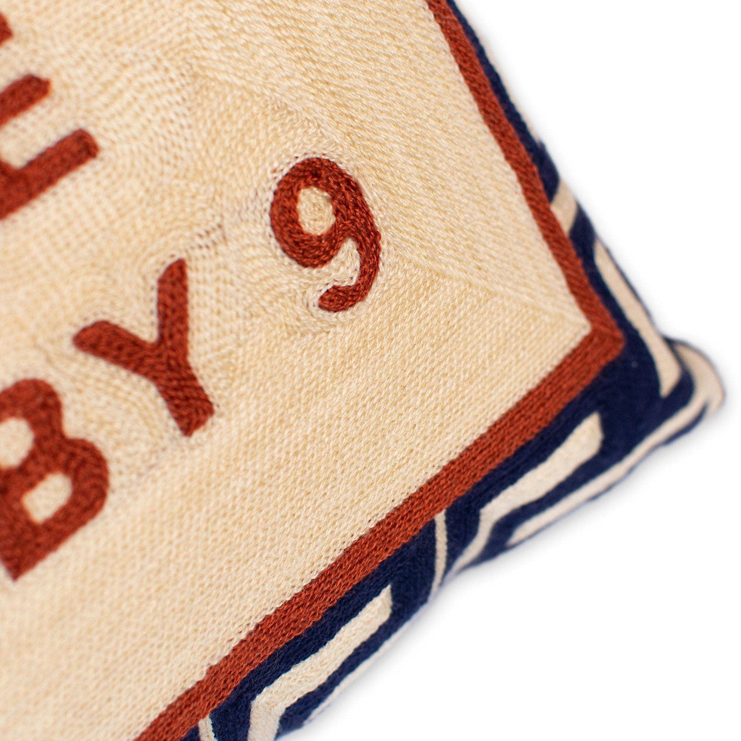 Please Leave By 9 Needlepoint Cushion
