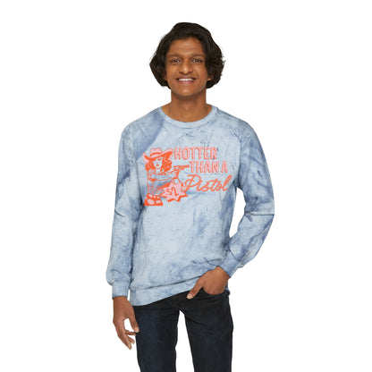 Hotter Than Graphic Color Blast Crewneck Sweatshirt