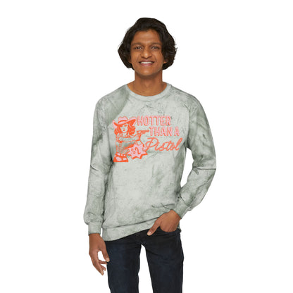 Hotter Than Graphic Color Blast Crewneck Sweatshirt