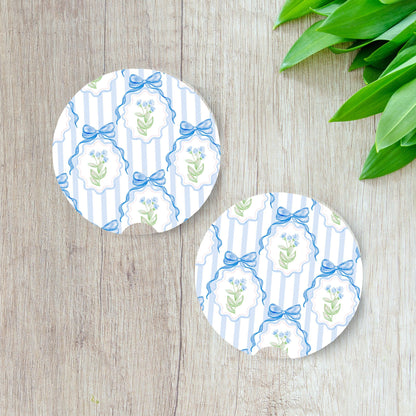 Coastal Flower Car Coasters