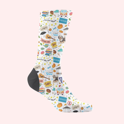Gilmore Girls Inspired Pattern Socks
