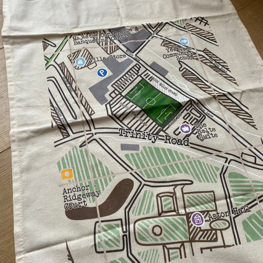 Birmingham Football Stadium Map Tea Towel