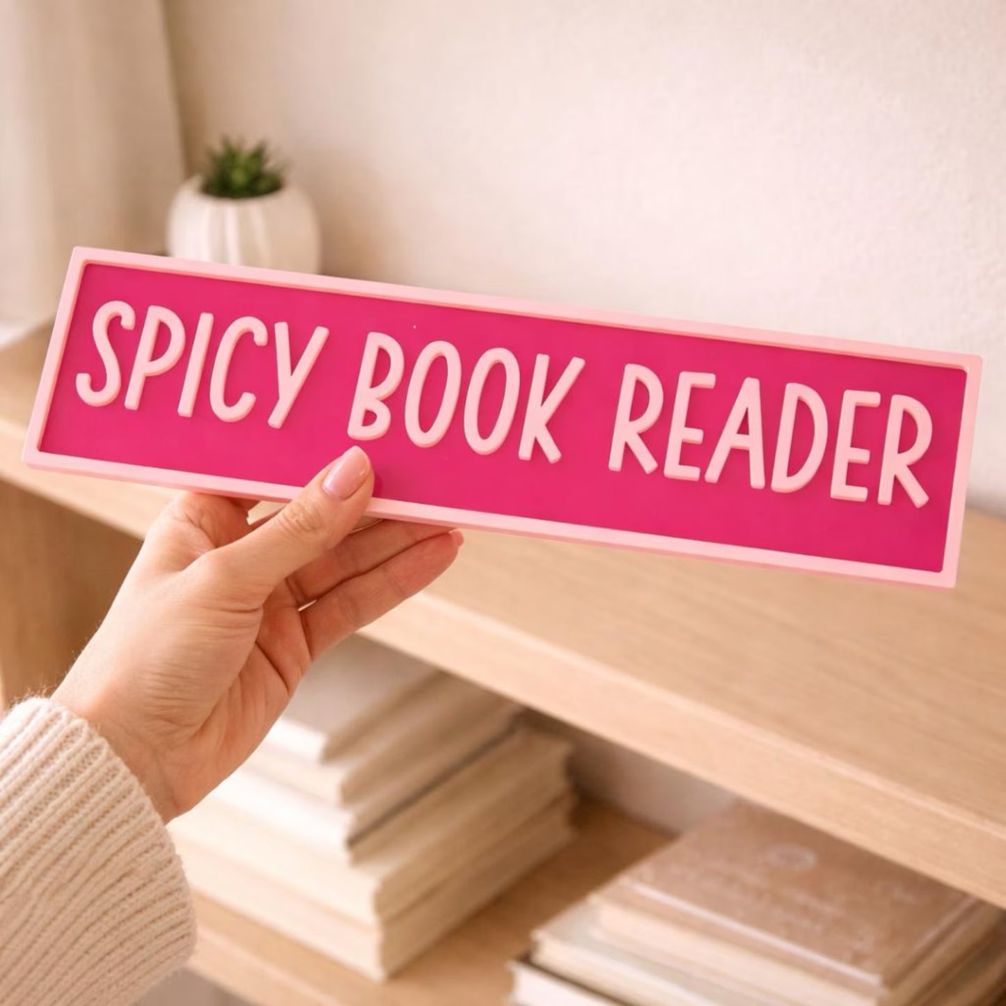 Spicy Book Reader Sign