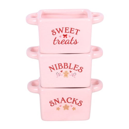 Set Of 3 Christmas Snack Bowls