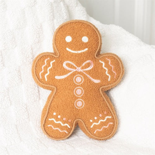 Gingerbread Man Boucle Cushion