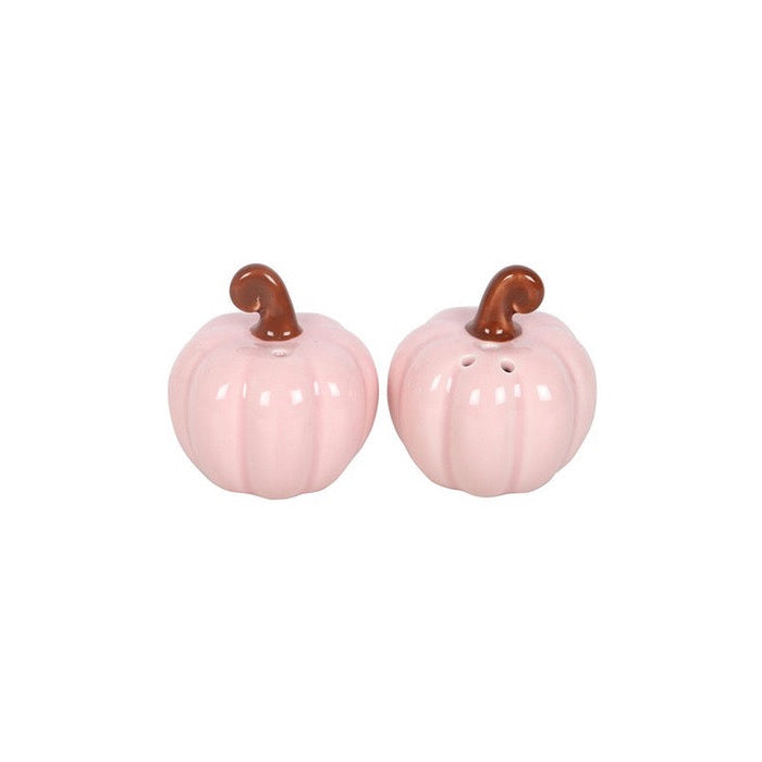 Pink Curly Pumpkin Salt And Pepper Shakers
