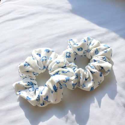 Coastal Print Scrunchies