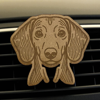 Wooden Dog Car Air Freshener