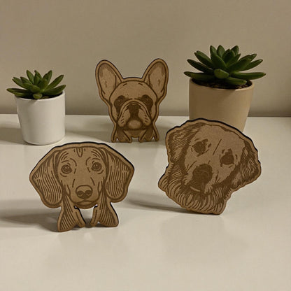 Wooden Dog Car Air Freshener