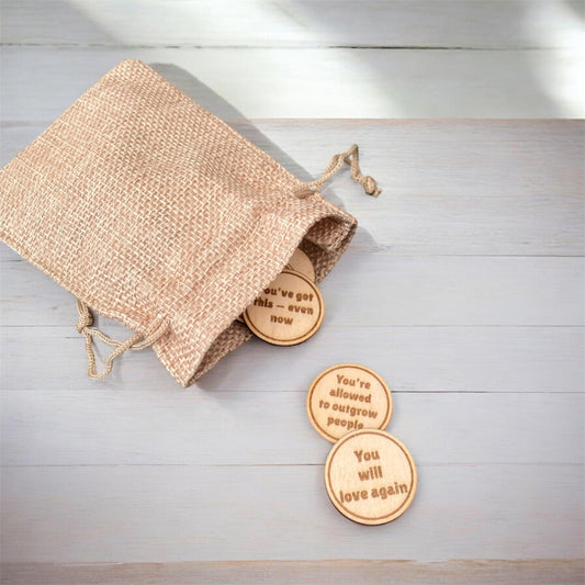 Break Up Healing Tokens – Pocket Affirmation Tokens for Heartbreak Recovery