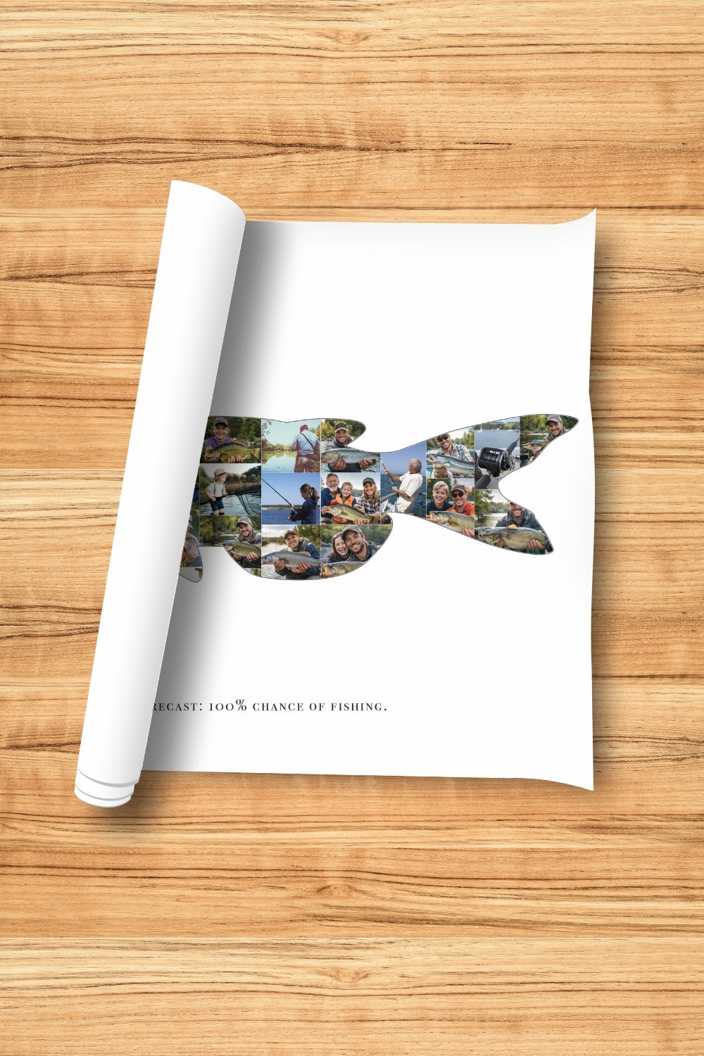 Personalised Catfish Photo Collage Print – Custom Fishing Gift