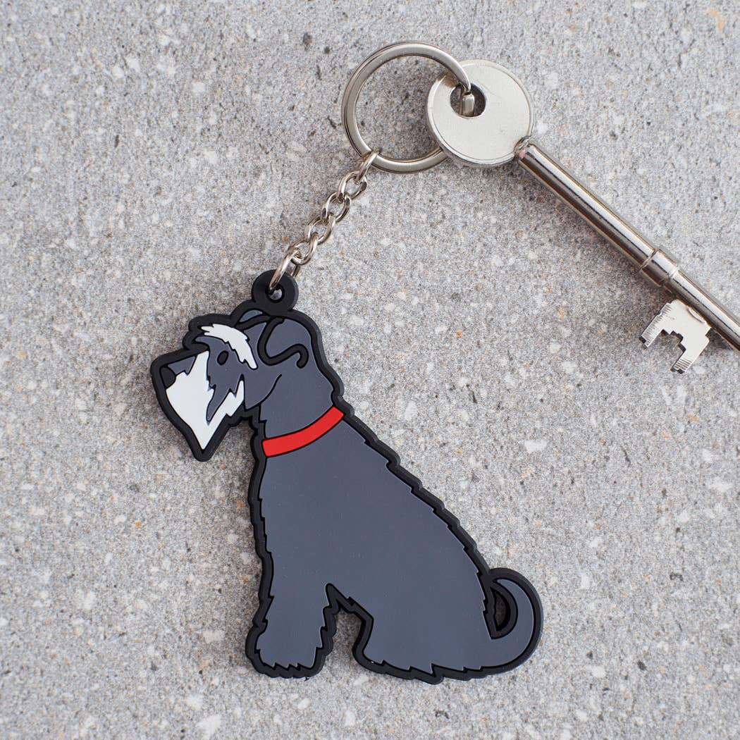 Schnauzer (Grey) Keyring