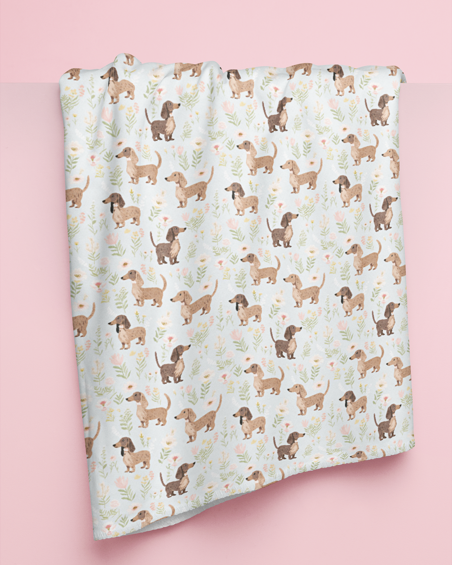 Dachshund Print Fleece Blanket