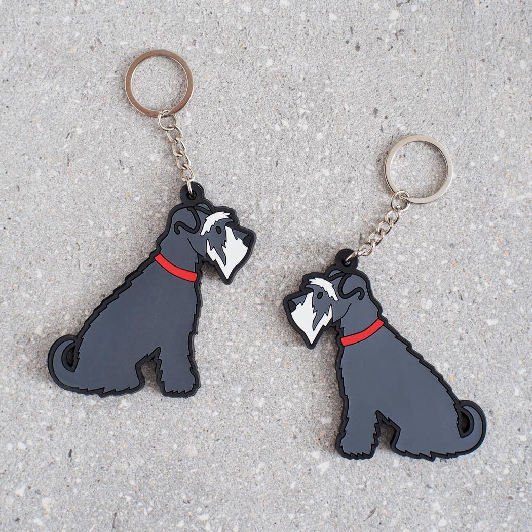 Schnauzer (Grey) Keyring