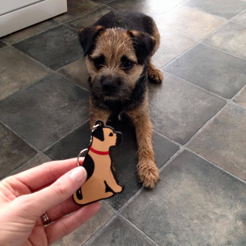 Border Terrier Keyring