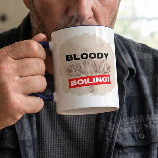 Bloody Boiling! Friday Night Hairy Chest Cobalt Mug