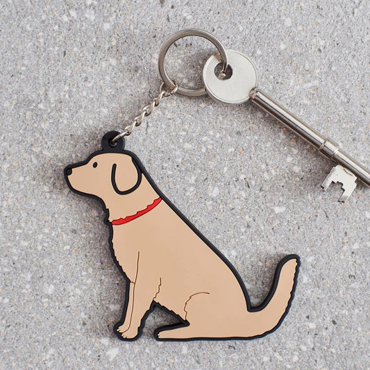 Double-sided Golden Retriever keyring for dog lovers