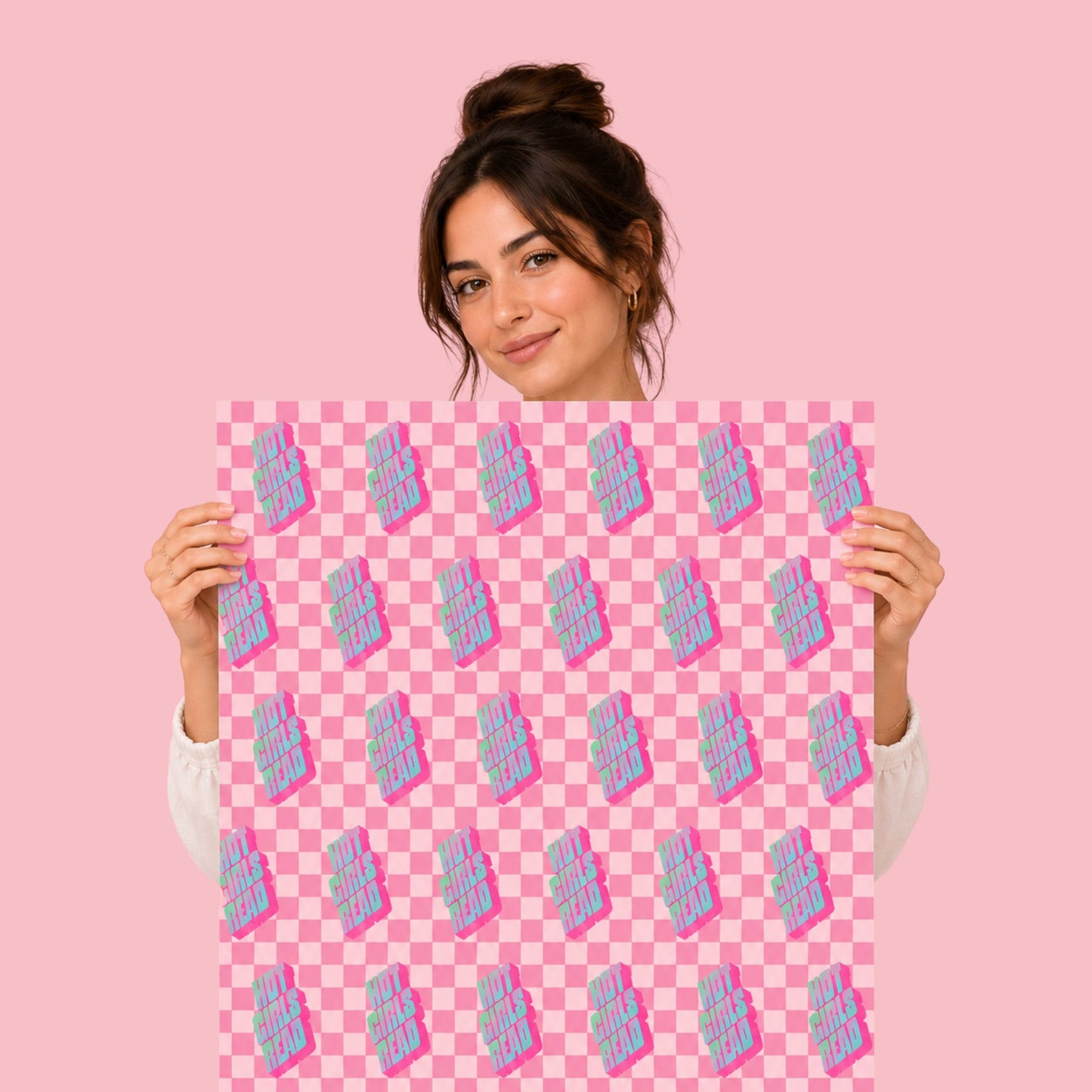 Hot Girls Read Wrapping Paper | Book Lover Gift Wrap | Funny Reader Gift Wrap | A1 Sheet or 1 Metre Roll