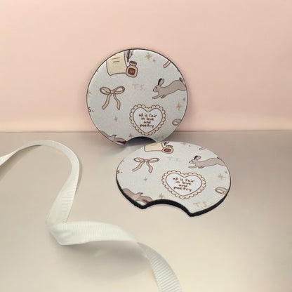 All Is Fair Car Coasters