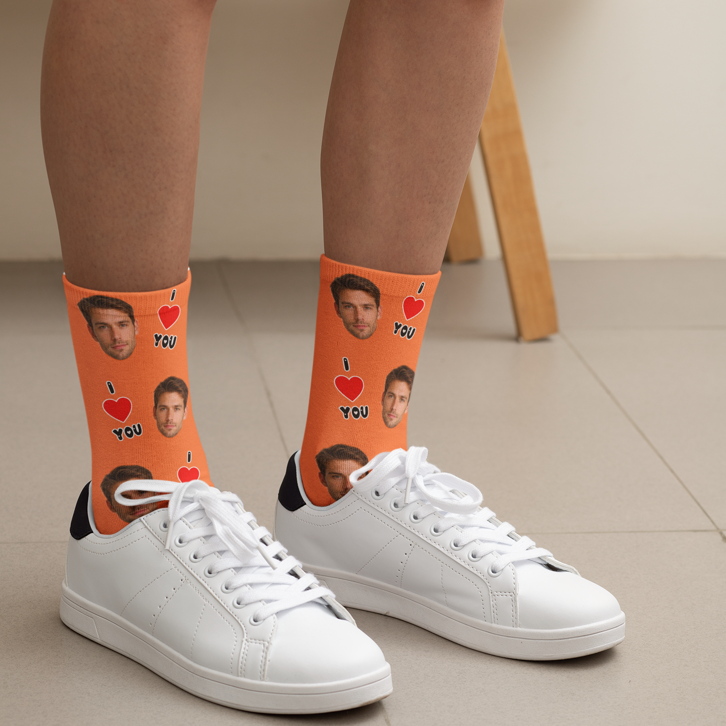 I Love You Custom Face Socks | Personalised Photo Socks Gift