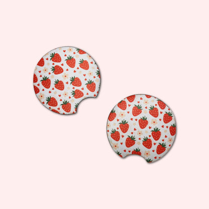 Strawberry Car Coaster Pack