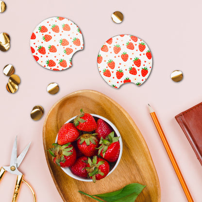 Strawberry Car Coaster Pack