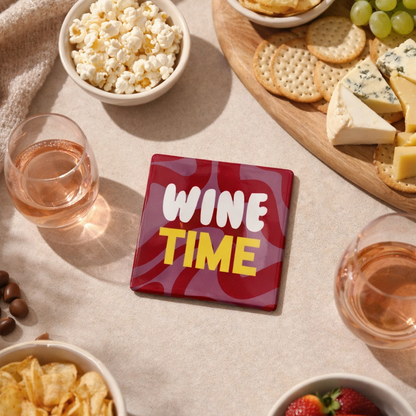 Wine Time Ceramic Coaster
