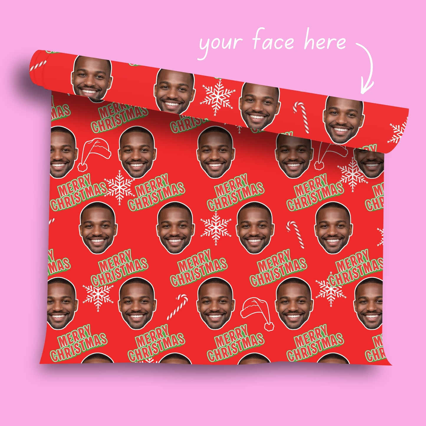 Personalised Christmas Wrapping Paper – Custom Photo Gift Wrap | A1 & 1 Metre Rolls
